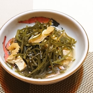 簡単！油揚げと切り昆布だけの煮物☆